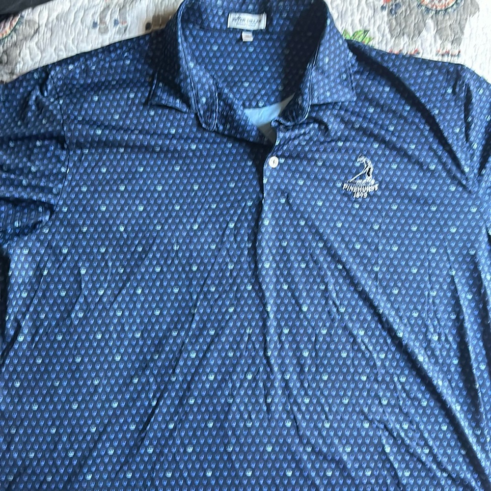 Peter Millar, Pinehurst, Summer, comfort collared shirt with skulls size XL